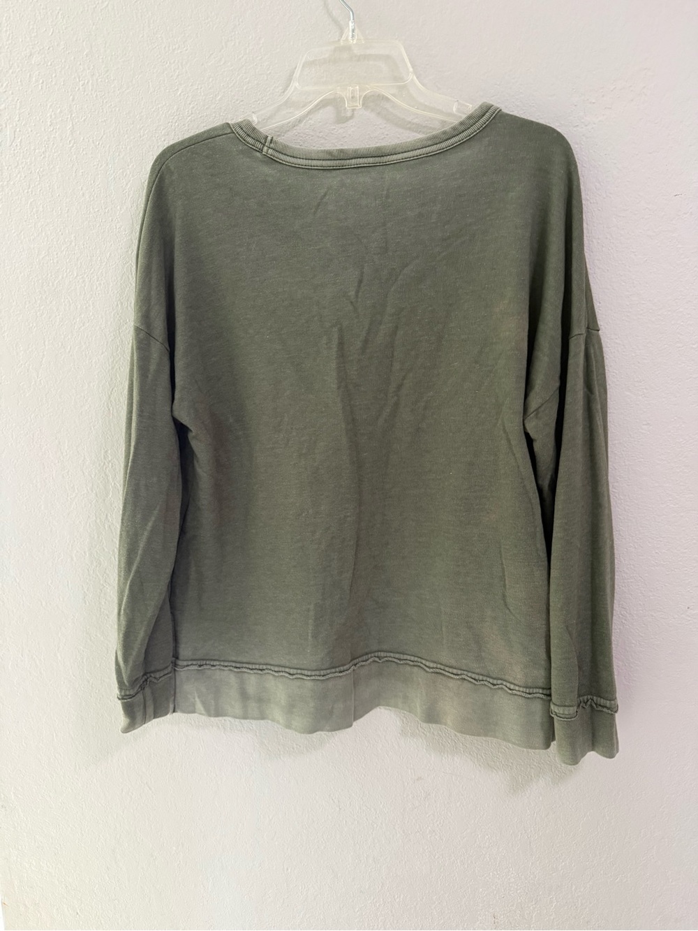 Buffalo David Bitton Olive Pullover Sweatshirt Relaxed Fit Size S - Picture 4 of 5